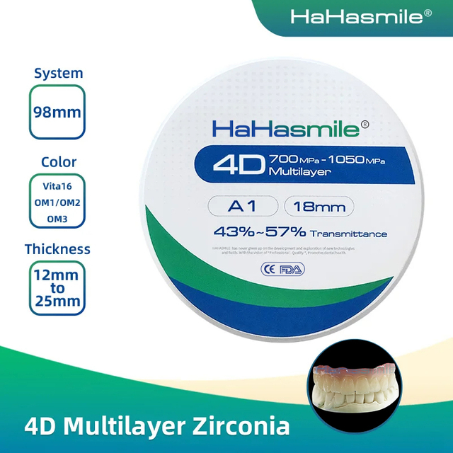 98 mm 4D-Mehrschicht-Zirkonoxidblock 