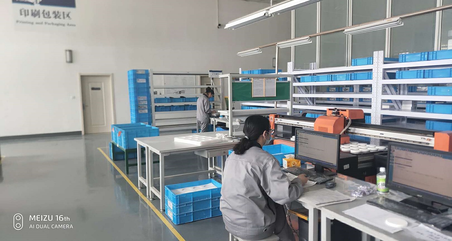 área de impressão e embalagem